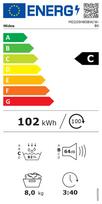 Midea Dryer Machine | MD205H80BW/W-BK | Energy efficiency class C | 8 kg | Depth 60 cm