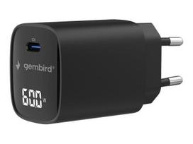 Gembird 60W USB Type-C fast charger, LCD | TA-UC-1C-PD60LCD-01-BK