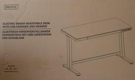 SALE OUT. Electric Height Adjustable Desk | Height adjustment 72 - 121 cm | Maximum load weight 50 kg | Metal | White | 24 month