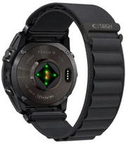 Juoda apyrankė Garmin Fenix 5 / 6 / 6 Pro / 7 / 8 / 8 Pro / E / 9 / 9 Pro (47 mm) "Tech-Protect Nylon Pro"