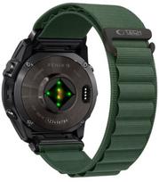 Žalia apyrankė Garmin Fenix 5 / 6 / 6 Pro / 7 / 8 / 8 Pro / E / 9 / 9 Pro (47 mm) "Tech-Protect Nylon Pro"