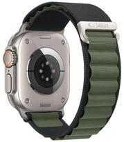 Juoda / žalia apyrankė Apple Watch 8 / 9 / 10 / 11 / 12 / SE / Ultra (44 / 45 / 46 / 49 mm) laikrodžiui "Tech-Protect Nylon Pro"
