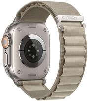 Šviesiai ruda apyrankė Apple Watch 8 / 9 / 10 / 11 / 12 / SE / Ultra (44 / 45 / 46 / 49 mm) laikrodžiui "Tech-Protect Nylon Pro"