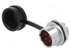 Connector: circular | socket | male | PIN: 4 | IP67 | SA16 | 5A | 500V
