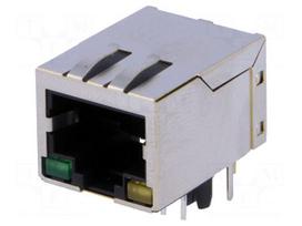 Connector: RJ45 | socket | data transfer | PIN: 8 | shielded,with LED