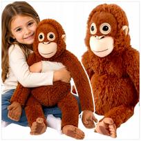 Didelis Pliušinis Orangutanas 90 cm – Minkšta Beždžionė Žaislas su Lipniomis Letenėlėmis XXL