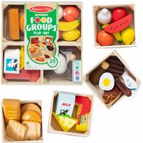 Medinis Maisto Produktų Rinkinys Melissa & Doug – 25 Elementų Vaisiai, Daržovės Ir Dėžutės