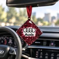 Auto veidrodėlio pakabukas Audi su reguliuojamu karoliuku, Lietuvos šventėms
