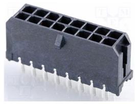 Connector: wire-board | socket | male | PIN: 16 | Micro-Fit 3.0 | 3mm