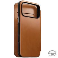 Nomad modernus odinis folio tipo dėklas, saddle (Horween) - iPhone 18 Pro Max/17 Pro Max