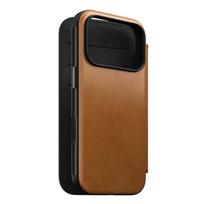 Nomad Modernus odinis folio dėklas, angliškas rusvas - iPhone 18 Pro/17 Pro