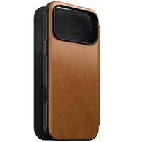 Nomad modernus odinis Folio dėklas, konjakinės spalvos - iPhone 18 Pro Max/17 Pro Max