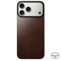 Nomad Magnetinė odinė nugarėlė, rustiška ruda (Horween), Magsafe - iPhone 17 Pro