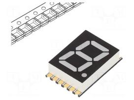 Display: LED | 7-segment | 10mm | 0.39" | No.char: 1 | RGB | anode | SMD
