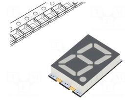 Display: LED | 7-segment | 14.2mm | 0.56" | No.char: 1 | RGB | SMD