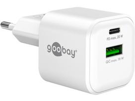 Goobay 20 W USB-C PD GaN Dual Fast Charger Nano (white) 79621 (4040849796210)