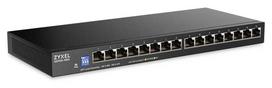 ZYXEL 16-Port Gigabit Slimline Unmanaged Switch with DIP Select