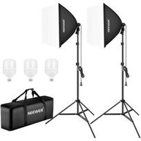 Neewer fotostudijos apšvietimo rinkinys NK200 10102773, 700W, 3 vnt, 60x60cm softbox, 35W LED lemputės, 5700K, 3150lm, E26/E27