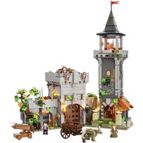 Lumibricks Viduramžių sargybos bokštas F9027, konstrukcinis žaislas, 1625 dalys, 429 mm, LED apšvietimas, 4 minifigūrės
