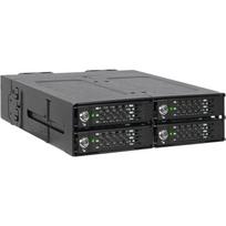 Icy Dock ToughArmor MB720MK-B V3, keičiamas rėmas, 4x M.2 NVMe PCIe Gen 4x4 SSD, 64Gbps, OCulink SFF-8612, 1x 5,25 colio, juodas