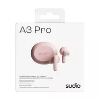 Sudio A3 Pro belaidės Bluetooth ausinės su aktyviuoju triukšmo slopinimu, rožinės A1PROPNK
