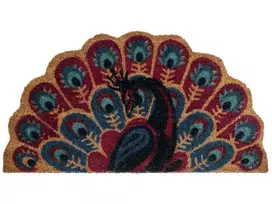 „NULATO“ durų kilimėlis, spalvingas, 45 × 75 cm, povas, kokoso pluoštas