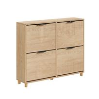 SoBuy Avalynės Spintelė FSR214-N Šviesus ąžuolas 100×24×83 cm 8 Durkliai