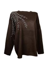 Moteriškas šiltas megztinis su blizgiu papuošimu, XL/XXL