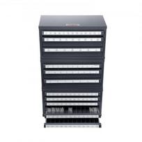 Grąžtų dėžučių spintelė, 3 dalių organizatorius, 37,5x20x20 cm, pilka, plienas