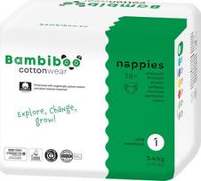 Sauskelnės Bambiboo 1 (2-4 kg), 28 vnt.