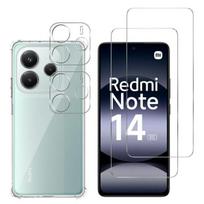Apsauginis dėklas Xiaomi Redmi Note 14 5G ir 2 stiklo plėvelės ekrano bei 2 kameros apsaugos Phonillico®