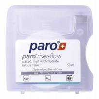 Paro Riser minkštų dantų siūlas su fluoru, mėtinio skonio, 50m