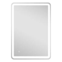 Vonios kambario veidrodis su LED apšvietimu, 70 x 100 cm, sidabrinis