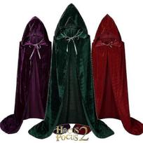 Filmas Hocus Pocus 2 Sanderson Sisters Apsiaustas Ragana Merė Sarah Winifred Cosplay Kostiumas, Green_L 120*140cm