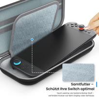 Apsauginis dėklas Nintendo Switch konsolei, kietas kelioninis dėklas, juodas — nintendo switch priedai, žaidimų dėtuvė, joycon dėklas, konsolės krepšys, priedų dėklas, ekrano apsauga, laidų dėklas
