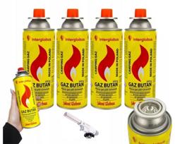 Dujinis degiklis + butano dujos Interglobus 400ml, 4 vnt.