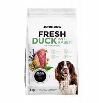 Sausas šunų ėdalas su antiena ir triušiena John Dog, 3 kg