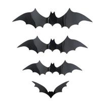 Helovino Šikšnosparnių Dekoracijos Lauko Vidaus 3D Šikšnosparnių Lipdukai Siaubo Gotiškos Tematikos Dažams Saugūs Klijai Vandeniui Atsparūs Lipdukai 120pcs black