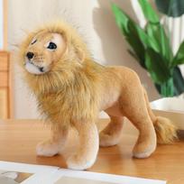 Animacinis Gyvūno Simuliacija Liūtas Tigras Lėlė Pliušiniai Žaislai Gyvas Laukinių Gyvūnų Sniego Leopardas Pliušinė Lėlė Vaikų Pažintiniai Žaislai Zoologijos Sodo Dovana beige