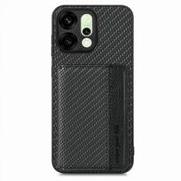 RFID odinis dėklas su magnetu kortelėms, skirtas OPPO Reno 14 Pro 13 FS 5G 2025, prabangus dangtelis, telefono stovas, Funda Reno14 F 13FS 13F 13A 14F S Reno 14F 5G juoda