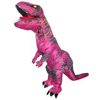 Pripučiamas Tyrannosaurus Rex kostiumas Helovino vakarėliui Child (Height 120-155cm) pink