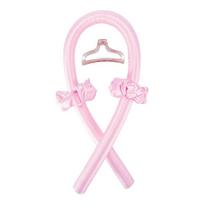 Heatless Curling Set - Silk Night Curling Iron - Gentle Heatless Curler with Headband rožinė