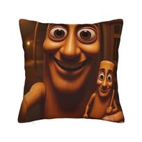 Pagalvės užvalkalas Tung Tung Tung Sahur Kawaii Pagalvės užvalkalas Sofai, Foteliui, Lovai, Svetainei Pagalvės užvalkalai Linen 45*45(CM)-1Pcs