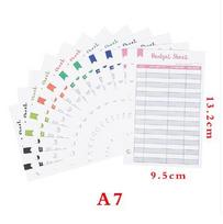 New A7 Candy Color 6 Ring Binder PU Notebook Carry-on Budget Book Leather Binder Notebook Cover Journal Kawaii Stationery (as the picture,A7) white