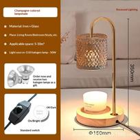 Ambient lighting Log-style aroma lamp, wax melter, candle warmer, dimmable candleholder lamp, bedroom aroma burner, melting candle lamp gray