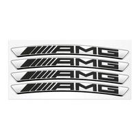 4 vnt. aliumininiai automobilio emblemos, ratlankių dangtelio lipdukai Mercedes Benz AMG W212 W204 W211W168 W213 W210 W124 GLA GLC 4Pcs gray
