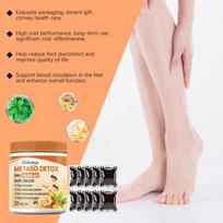 Detox Foot Gel Promote Lymphatic Drainage Relieve Leg Fatigue Swelling Body Soothing Toxin Cleaning Shaping Foot Bath Capsule one size white