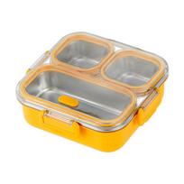 Leak-Proof Lunch Box For Kids Adults Compartmented Stainless Steel Portable Bento Bunch Box Airtight Odor-Proof Lunch Box Worker A1