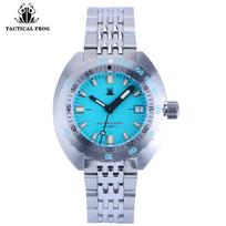 Tactical Frog Diver Watches Mens SUB 300 Sapphire 20ATM Water Resistance C3 Luminous Stainless NH35 Automatic Mechanical Watch blue