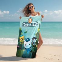 1Pc Octonauts Rescue Mission Beach Towel Microfiber Beach Towel Thin Absorbent For Beach Swimming Yoga Bath Sports 0917183 70cmx140cm(27x55inch) blue